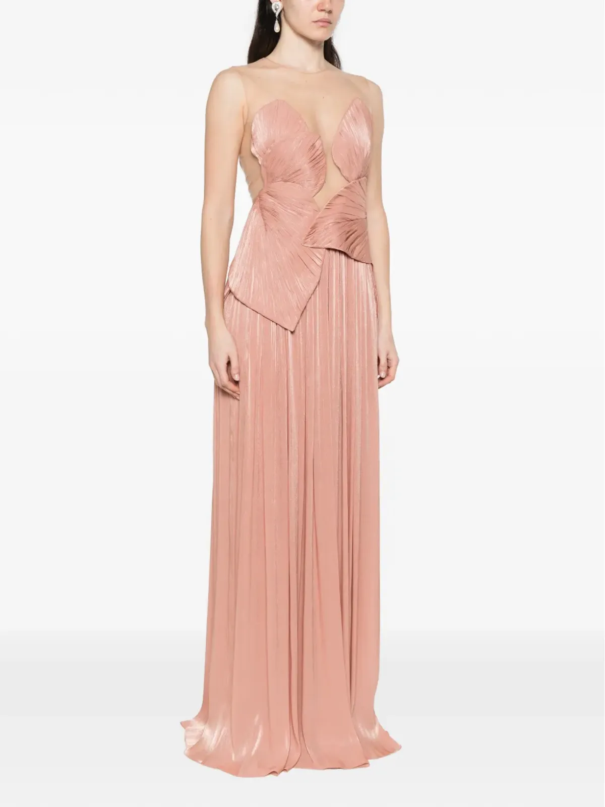 Costarellos Serenne pleated maxi dress - Pink - 画像3