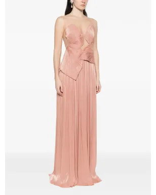 Costarellos Serenne pleated maxi dress - Pink - サムネイル3
