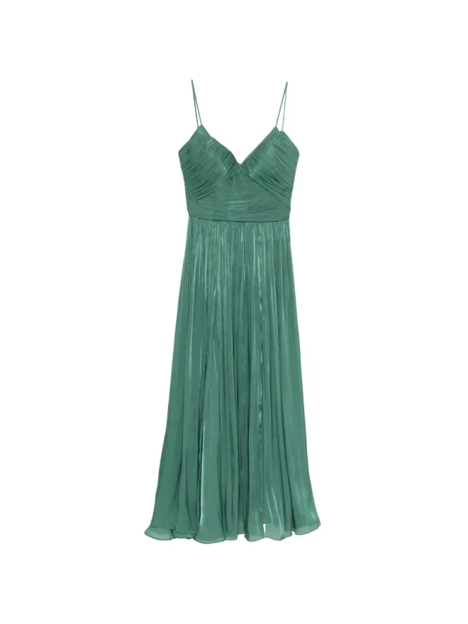Costarellos Costarellos Fayla V-neck pleated maxi dress - Greenの商品画像