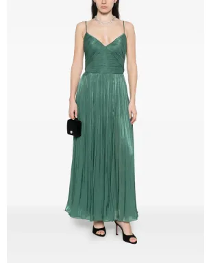 Costarellos Fayla V-neck pleated maxi dress - Green - サムネイル2