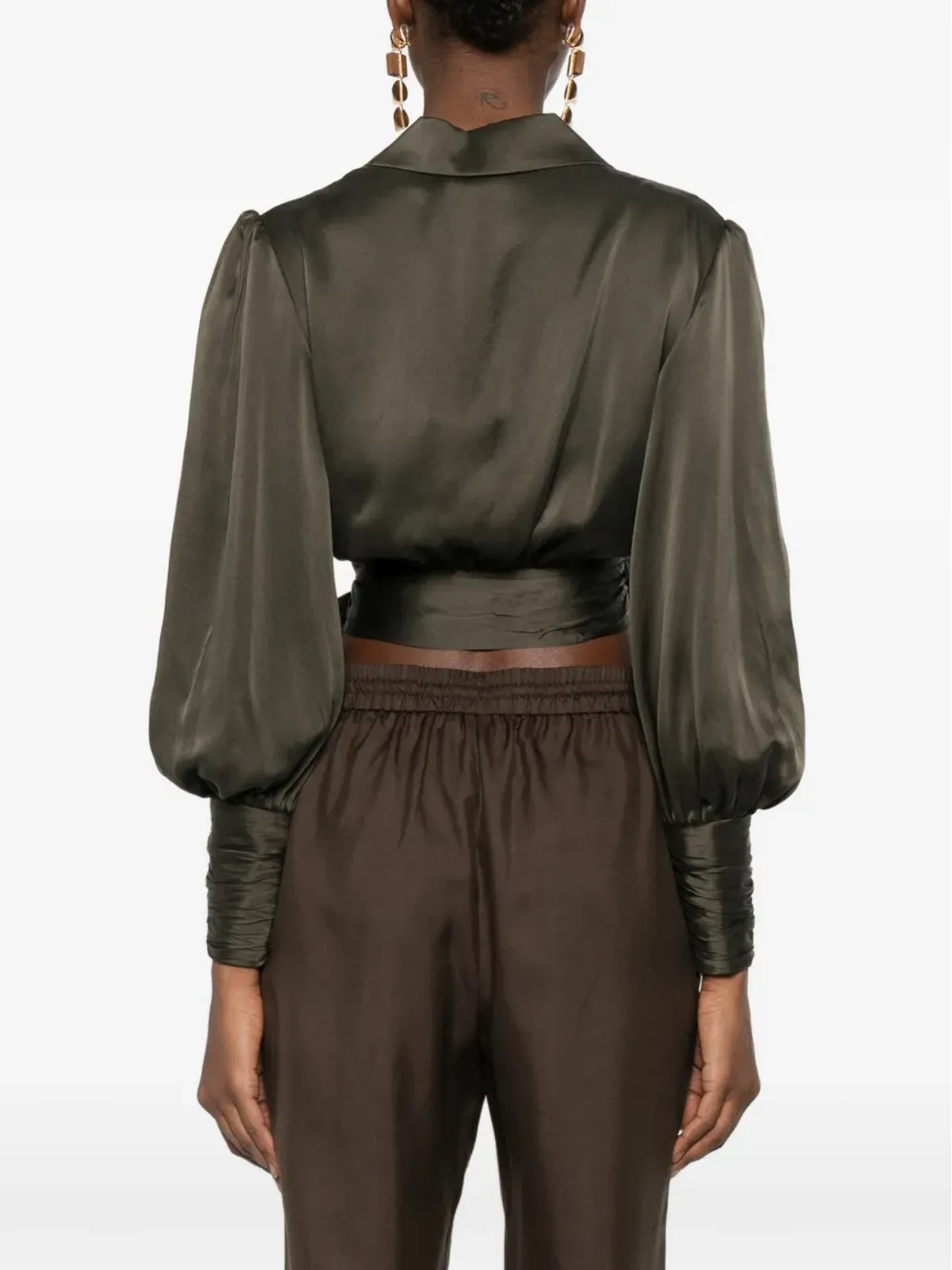ZIMMERMANN ラップデザイン長袖ブラウス - 画像4