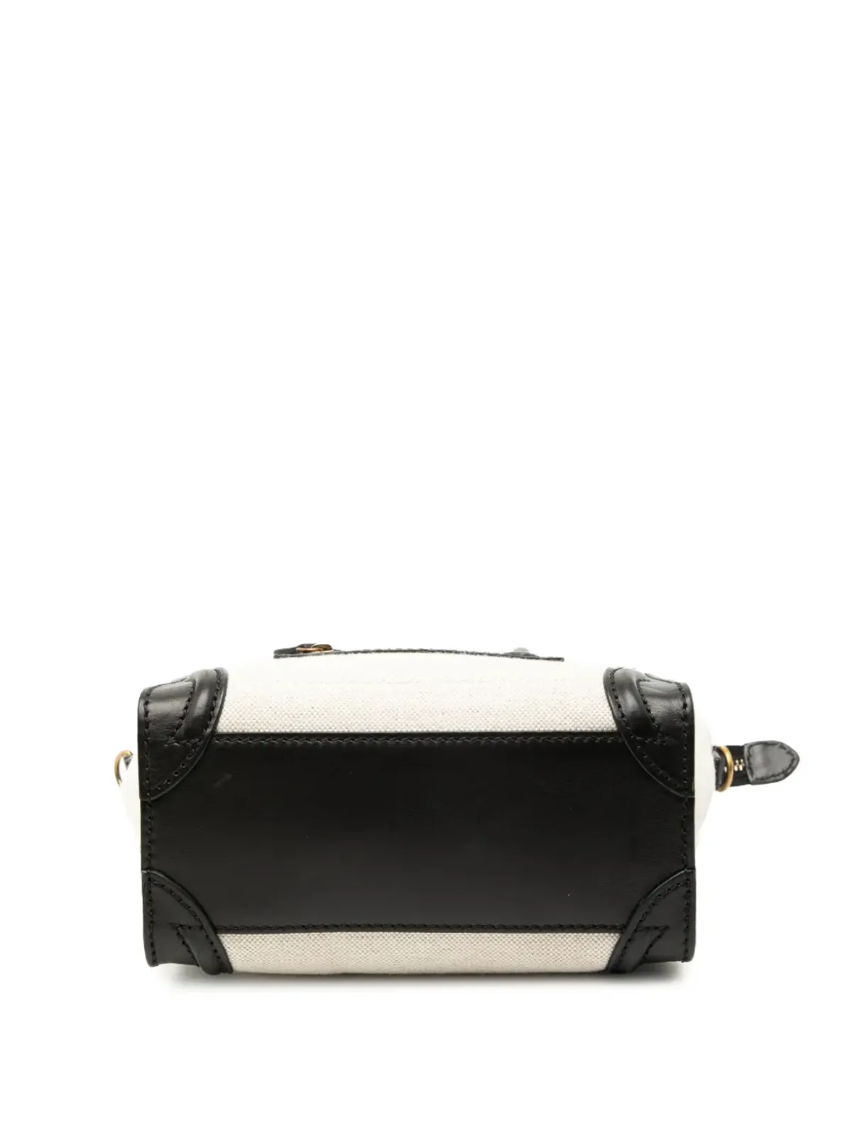 Celine Pre-Owned 2011 Nano バイカラー キャンバスとレザー ラゲージ トート サッチェル - Black - 画像4