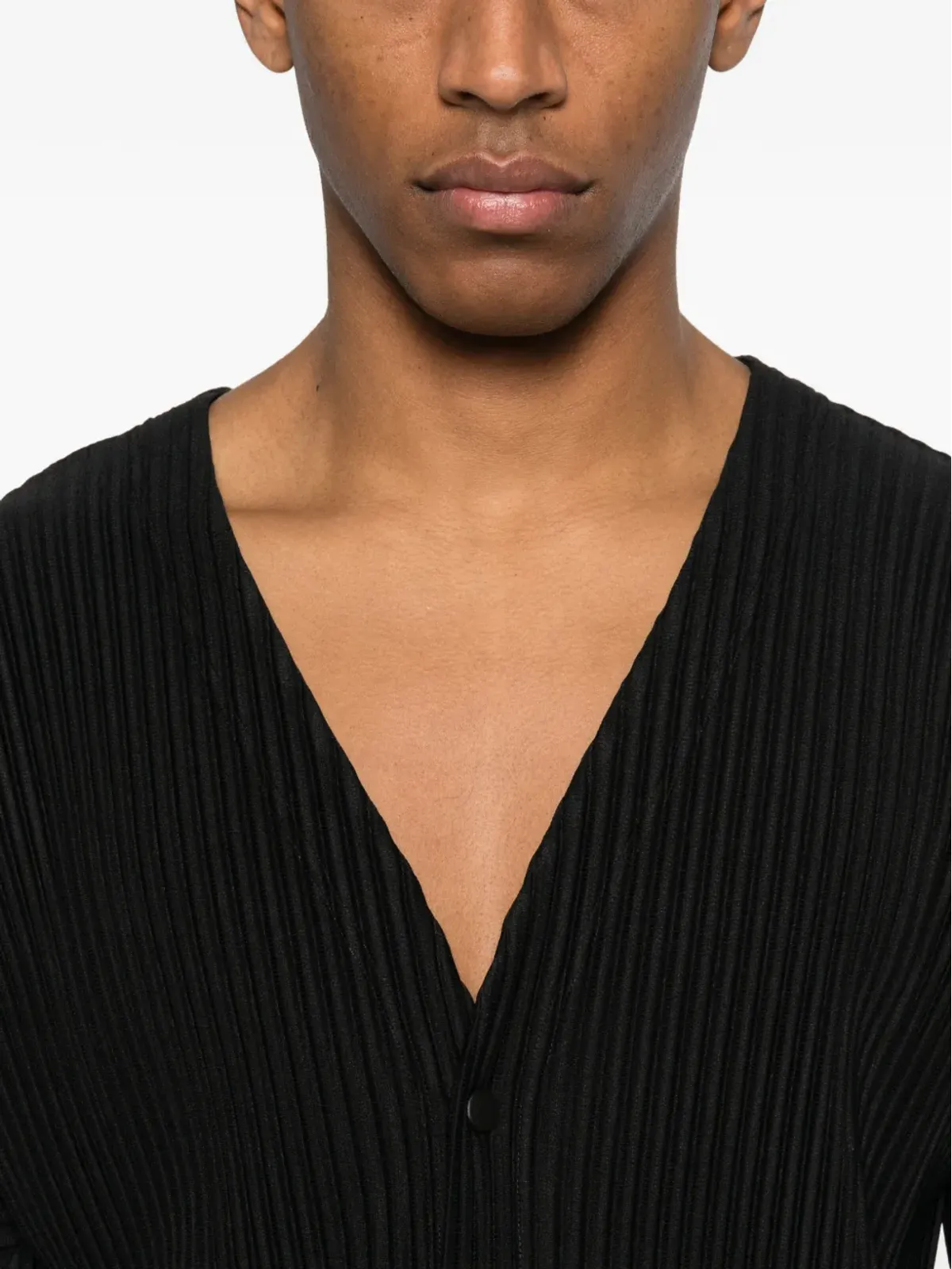 Homme Plissé Issey Miyake ベーシス ボタン付きプリーツTシャツ - 画像5