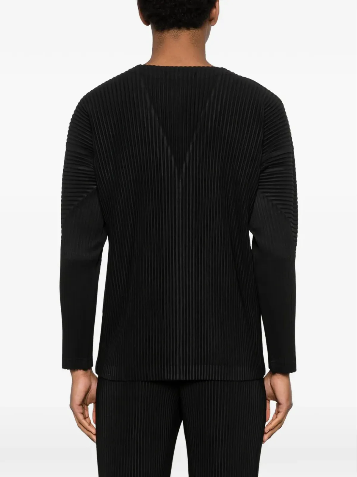 Homme Plissé Issey Miyake ベーシス ボタン付きプリーツTシャツ - 画像4