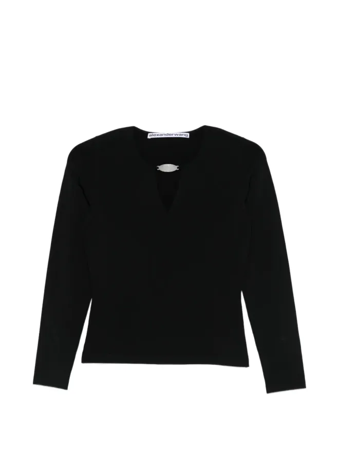 Alexander Wang Alexander Wang ロゴプレートVネックセーターの商品画像