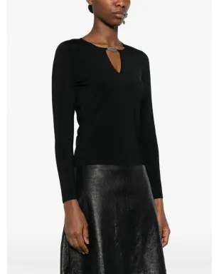 Alexander Wang ロゴプレートVネックセーター - サムネイル3