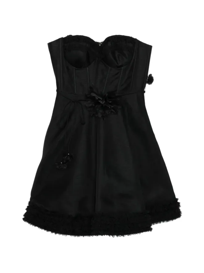 Zimmermann ZIMMERMANN 花柄ディテール ノースリーブ ミニドレス - ブラックの商品画像
