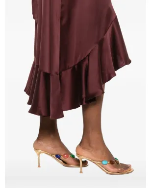 ZIMMERMANN ラッフル付きラップミディドレス - サムネイル5