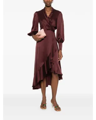 ZIMMERMANN ラッフル付きラップミディドレス - サムネイル2