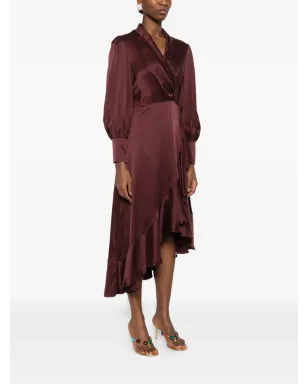 ZIMMERMANN ラッフル付きラップミディドレス - サムネイル3