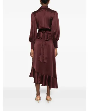 ZIMMERMANN ラッフル付きラップミディドレス - サムネイル4