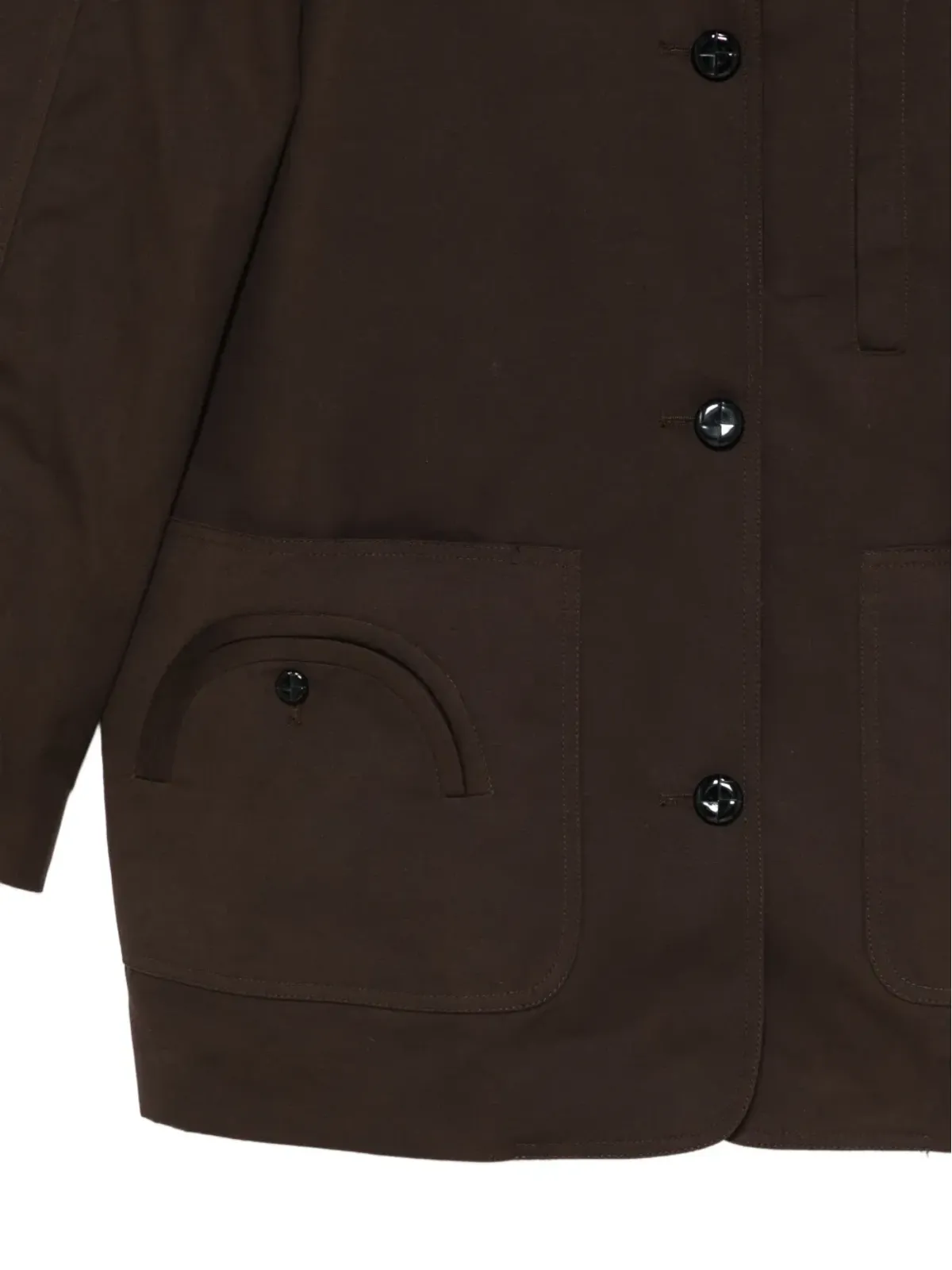 Blazé Milano コーデュロイ襟付きコート - Brown - 画像3