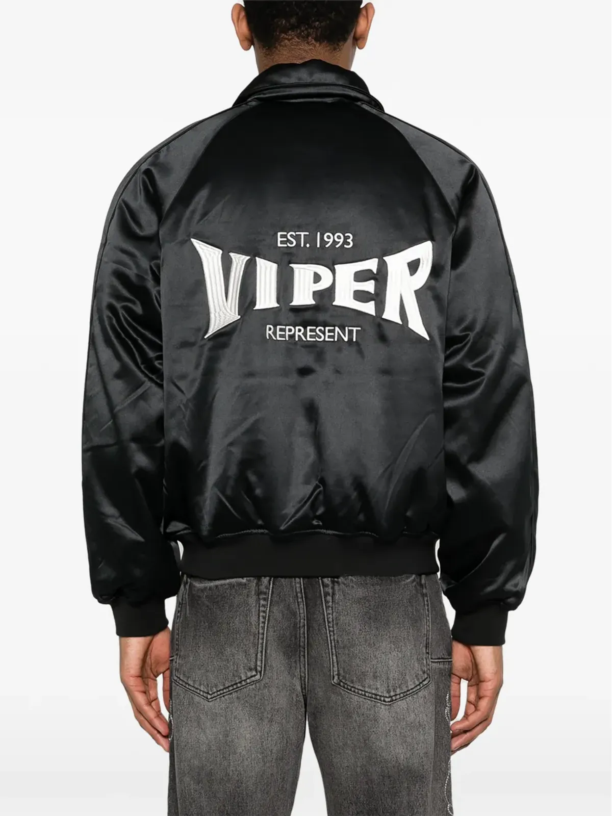 Represent Viper刺繍入りジップファスナー付きジャケット - 画像4