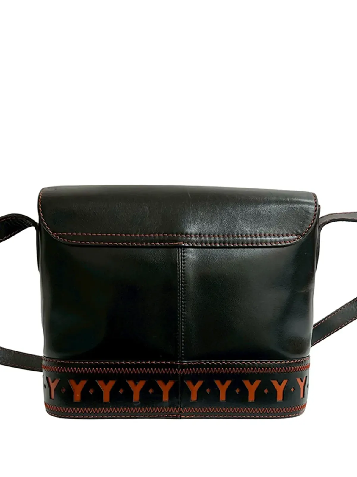 Saint Laurent Pre-Owned レザー カットアウト クロスボディバッグ - 画像3
