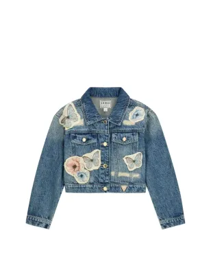 guess kids 蝶モチーフデニムジャケット - サムネイル1