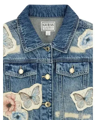 guess kids 蝶モチーフデニムジャケット - サムネイル4