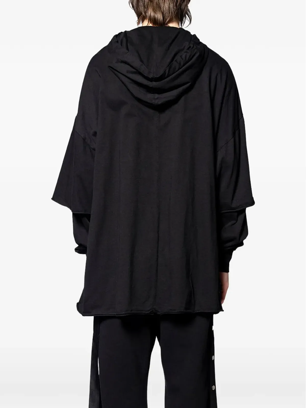 Rick Owens DRKSHDW フード付きレイヤードニットウェア - ブラック - 画像4