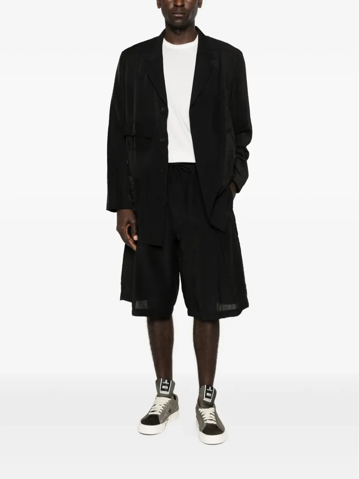 Y-3 ドローコード付きプリーツショーツ - 画像2
