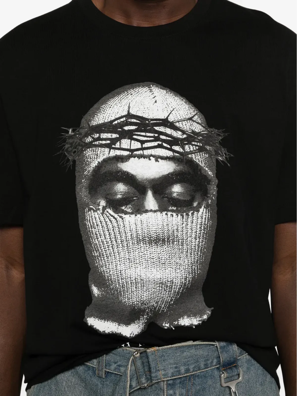 Ih Nom Uh Nit Corona Mask T-shirt - Black - 画像5