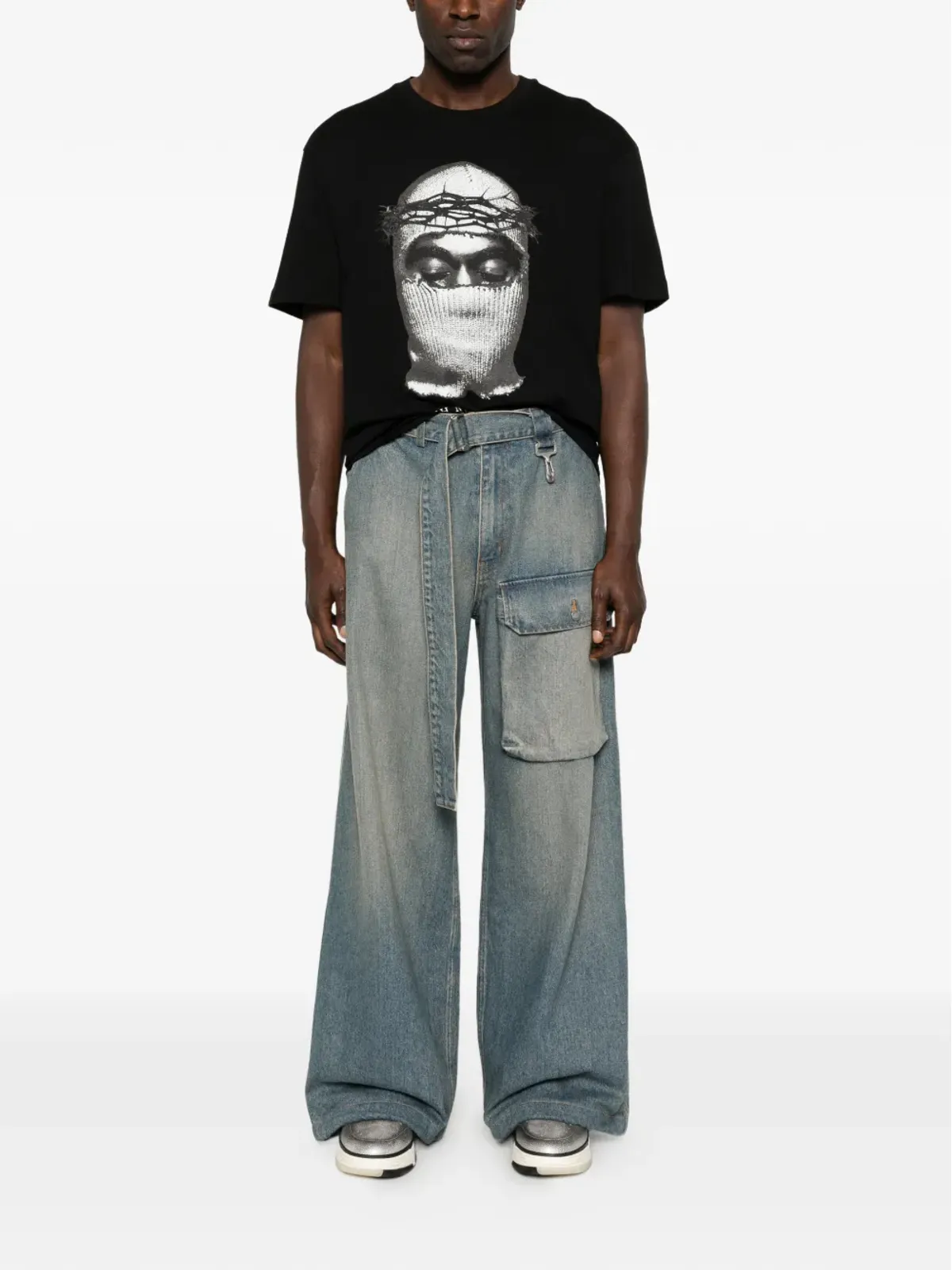 Ih Nom Uh Nit Corona Mask T-shirt - Black - 画像2