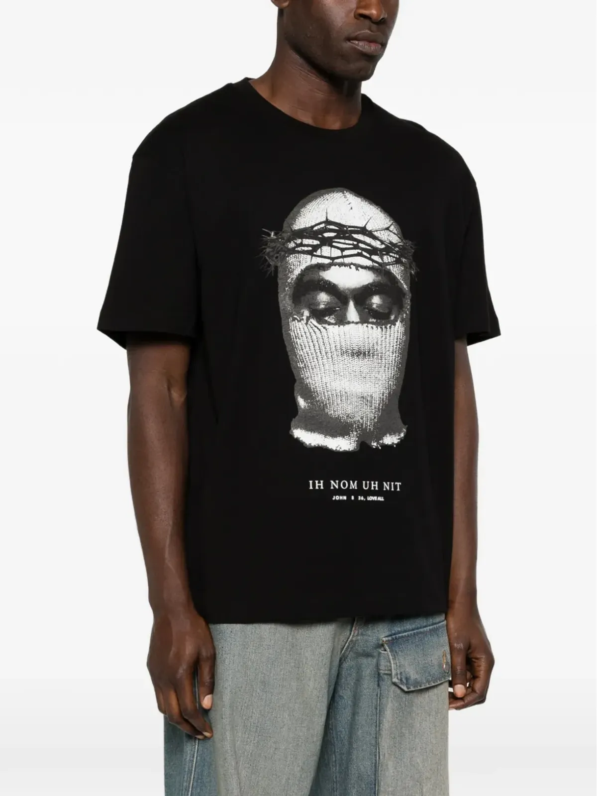 Ih Nom Uh Nit Corona Mask T-shirt - Black - 画像3