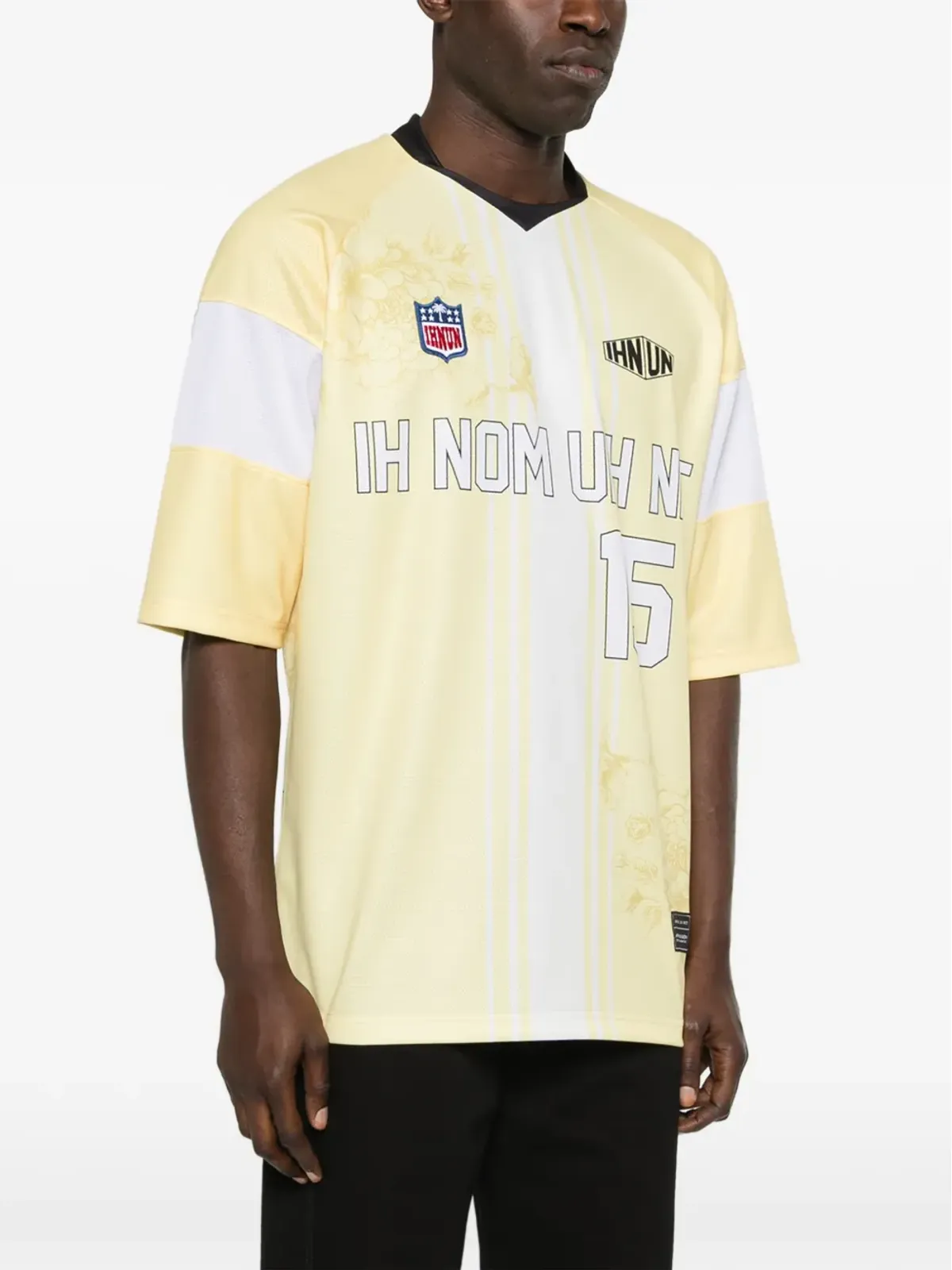 Ih Nom Uh Nit floral number T-shirt - Yellow - 画像3
