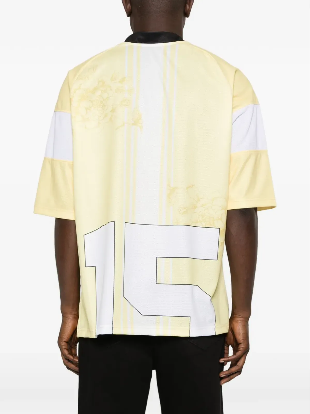 Ih Nom Uh Nit floral number T-shirt - Yellow - 画像4