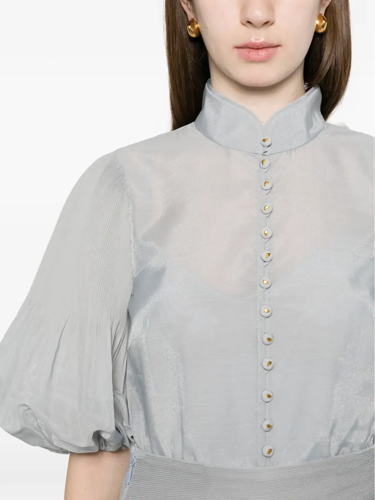 ZIMMERMANN ボタン付きビショップスリーブ ブラウス - 画像5