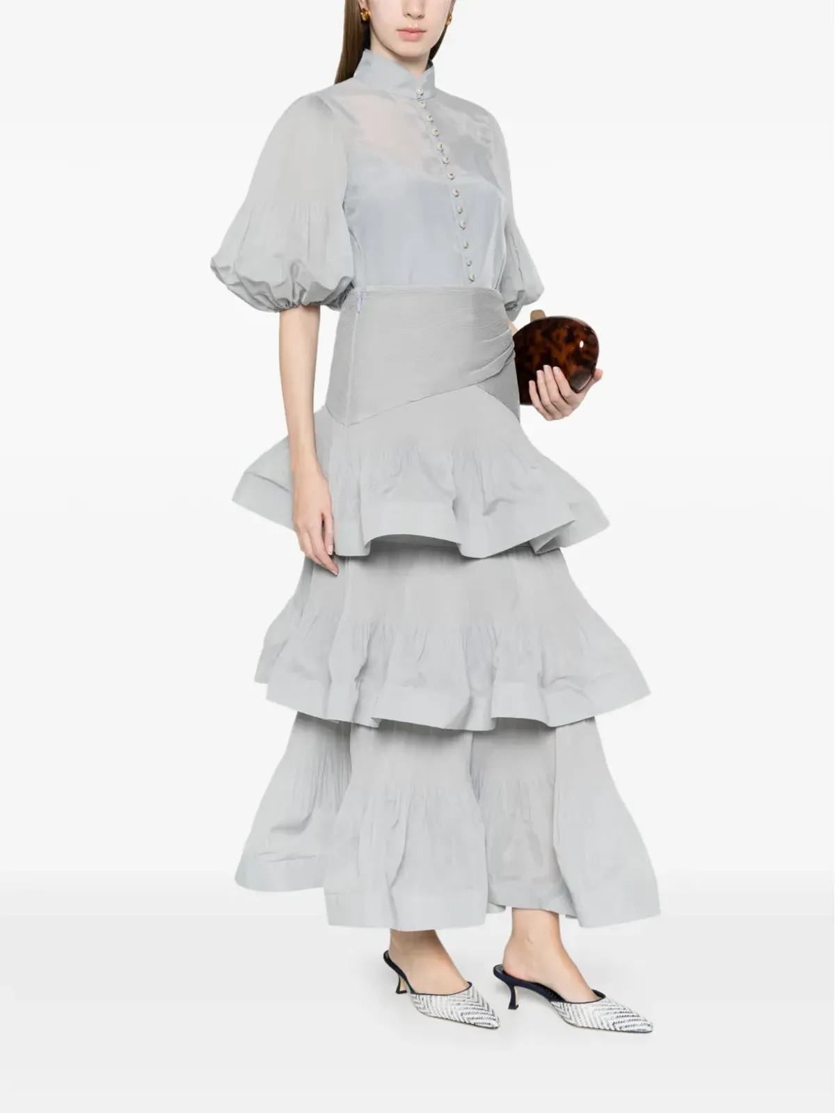 ZIMMERMANN ボタン付きビショップスリーブ ブラウス - 画像2