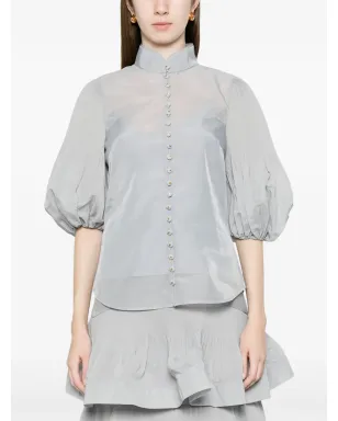 ZIMMERMANN ボタン付きビショップスリーブ ブラウス - サムネイル3