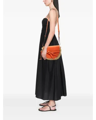 Loewe ビンテージ ラフィア地ゲート クロスボディバッグ (ブラウン) - サムネイル2