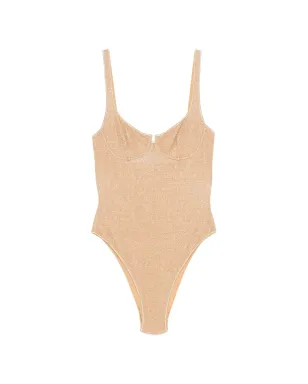 Oséree カットアウトディテール水着 - ゴールド - サムネイル1