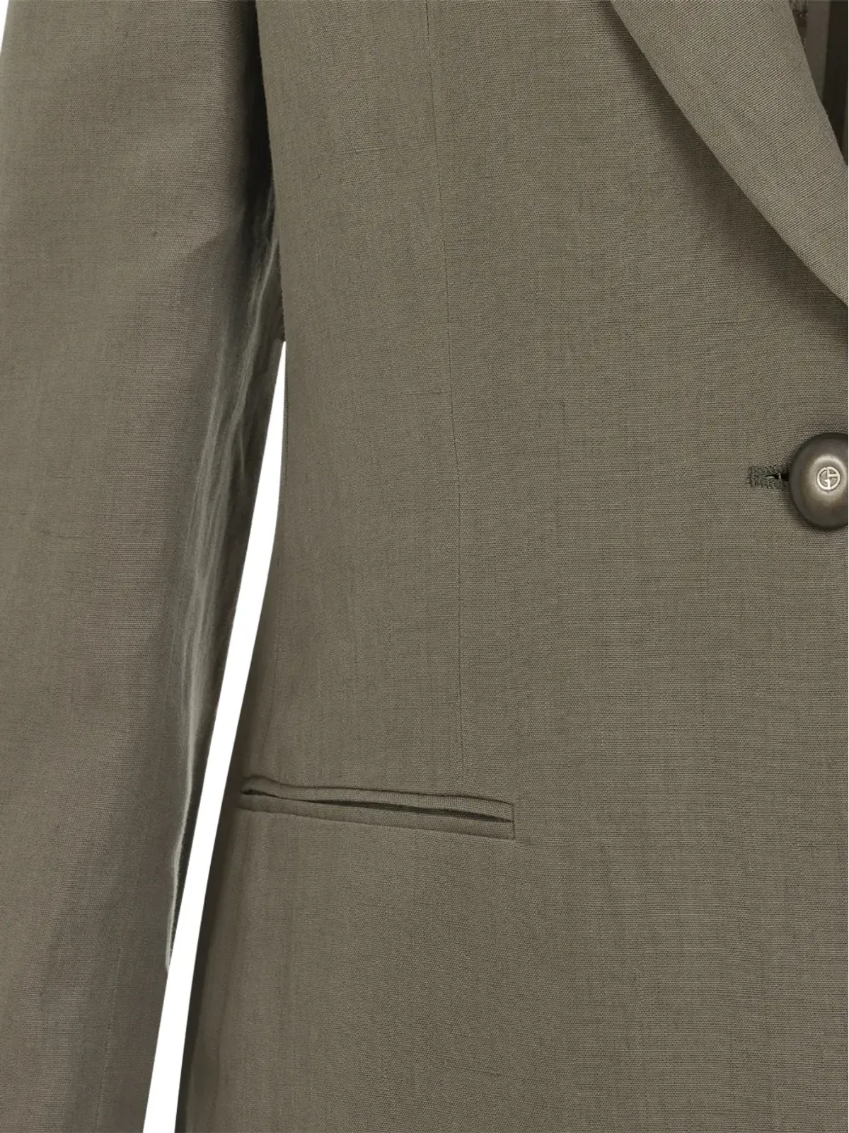 Giorgio Armani シングルボタン リネンジャケット - 画像4
