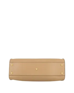 Fendi Pre-Owned ミディアムレザー セルレリア ピーカブー アイコニック サッチェル ブラウン - サムネイル4