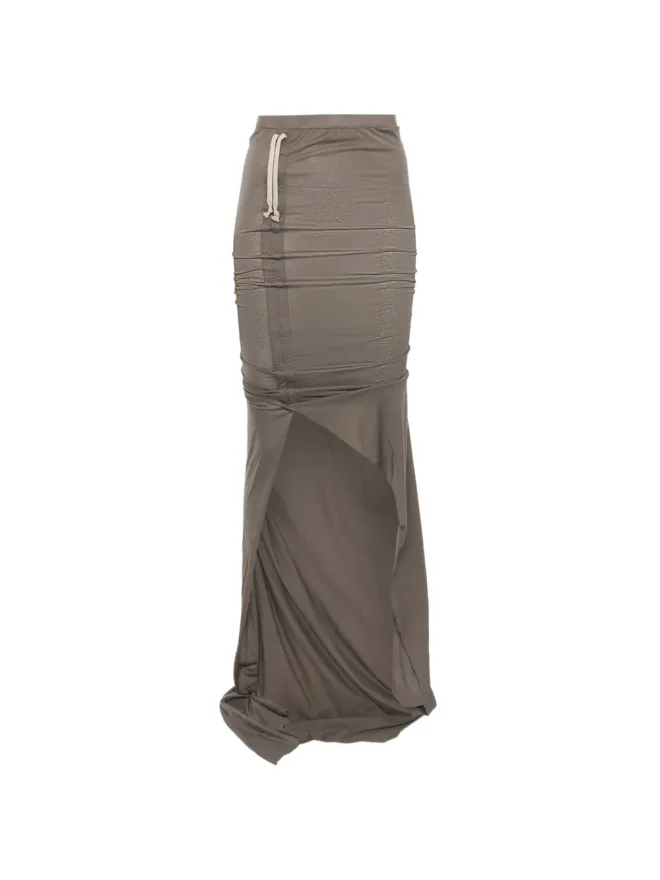 Rick Owens DRKSHDW Rick Owens DRKSHDW Soft Edfu スリットディテール マキシスカート ブラウンの商品画像