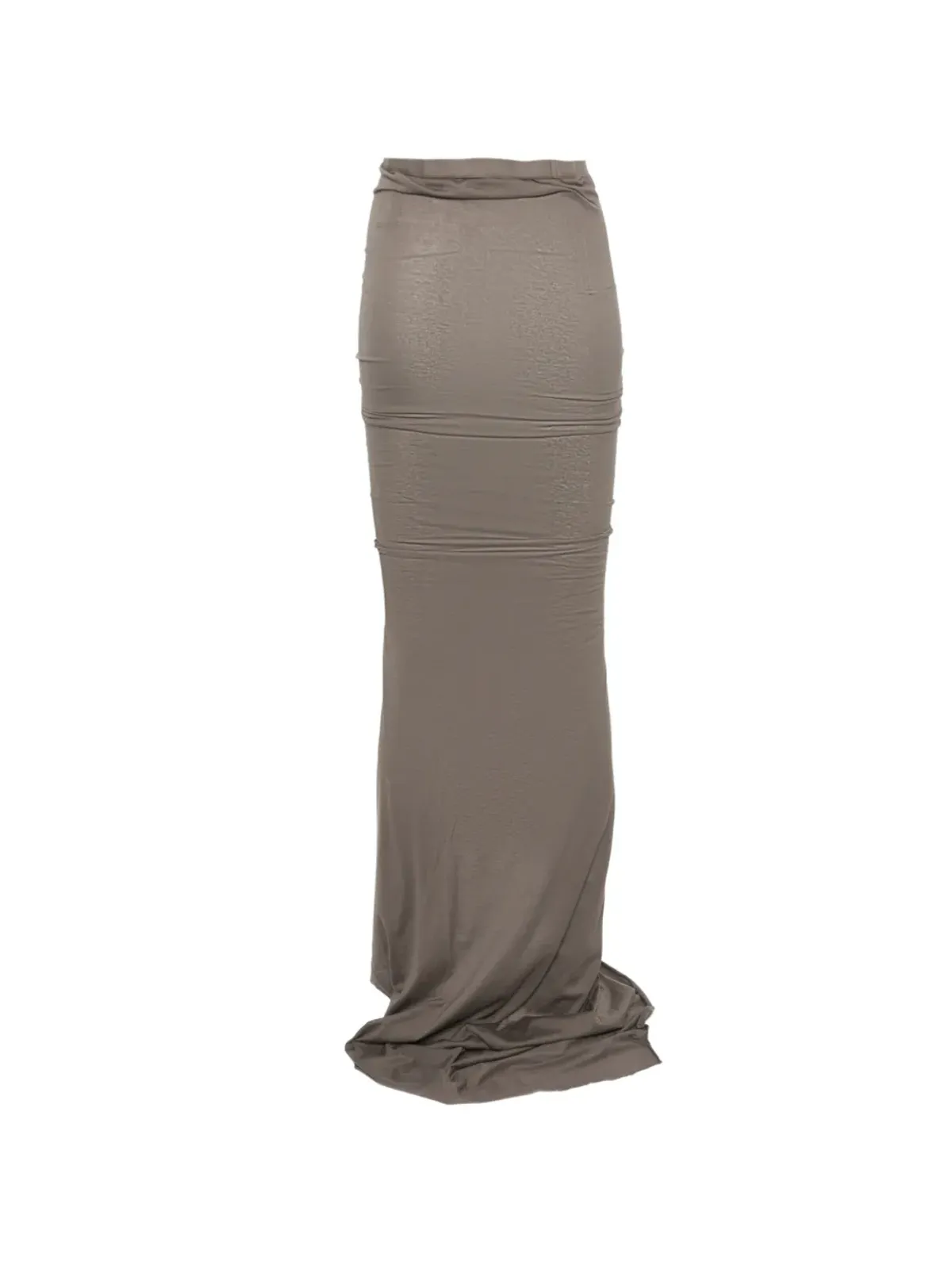 Rick Owens DRKSHDW Soft Edfu スリットディテール マキシスカート ブラウン - 画像2