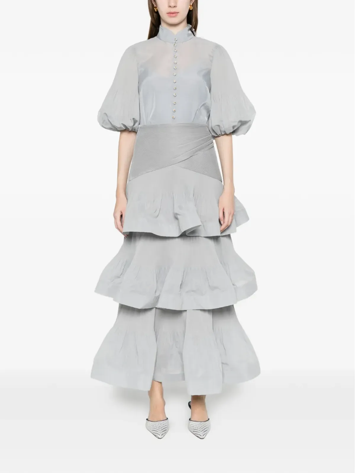 ZIMMERMANN プリーツ ティアード ミディスカート - 画像3