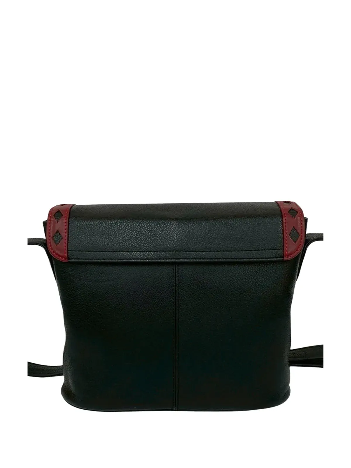 Saint Laurent Pre-Owned ビンテージ 20世紀バイカラー レザー フラップ クロスボディバッグ - 画像3