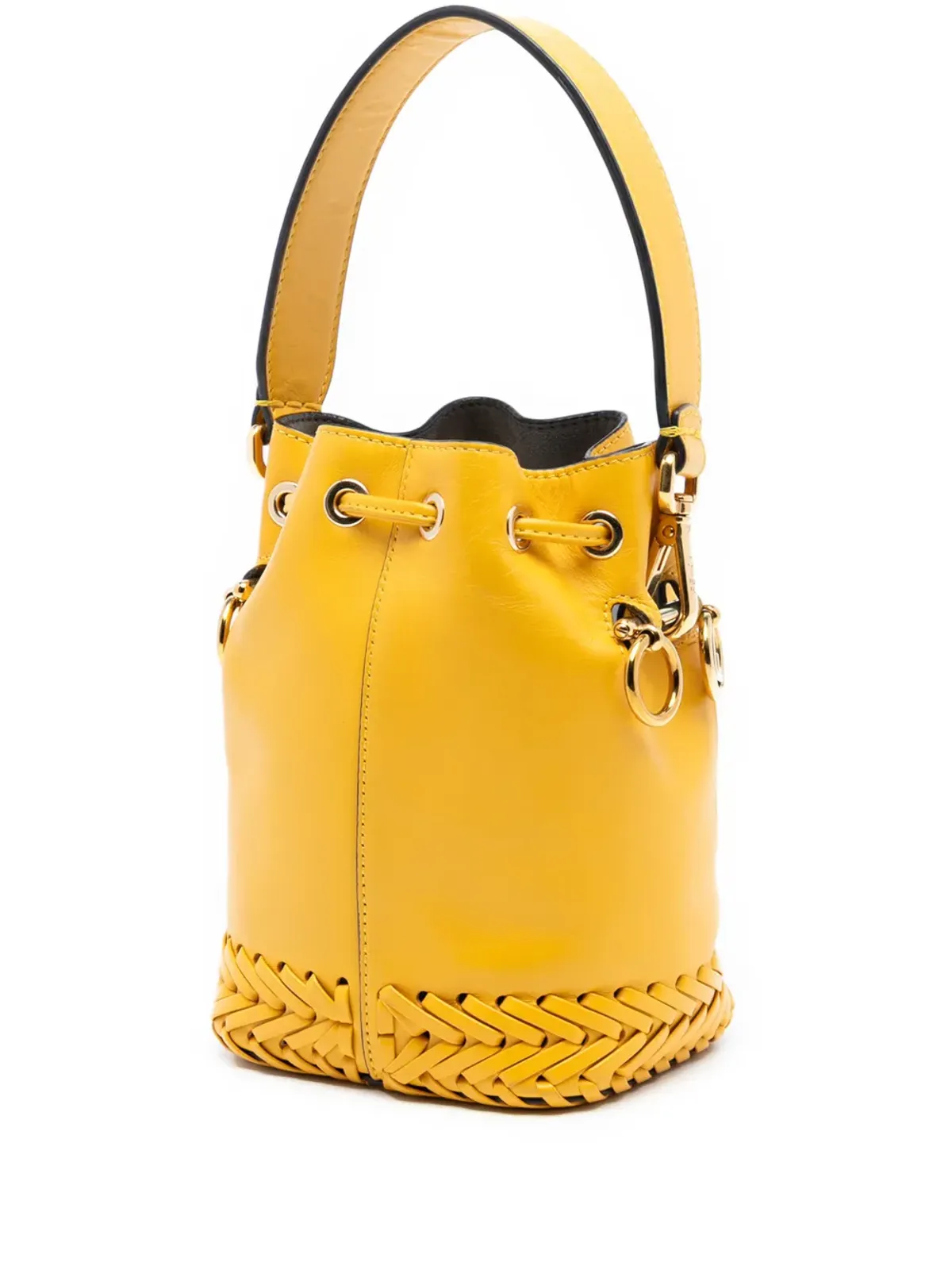 Fendi Pre-Owned エンボスレザー ホイップステッチ モン・トレゾール バケットバッグ - 画像3