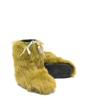 Marni Kids ファー付きレースアップブーツ - サムネイル2