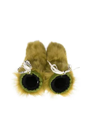 Marni Kids ファー付きレースアップブーツ - サムネイル3
