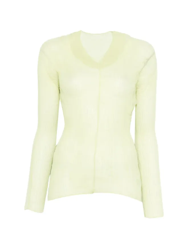 Issey Miyake Issey Miyake Vネックのフリル付きTシャツの商品画像