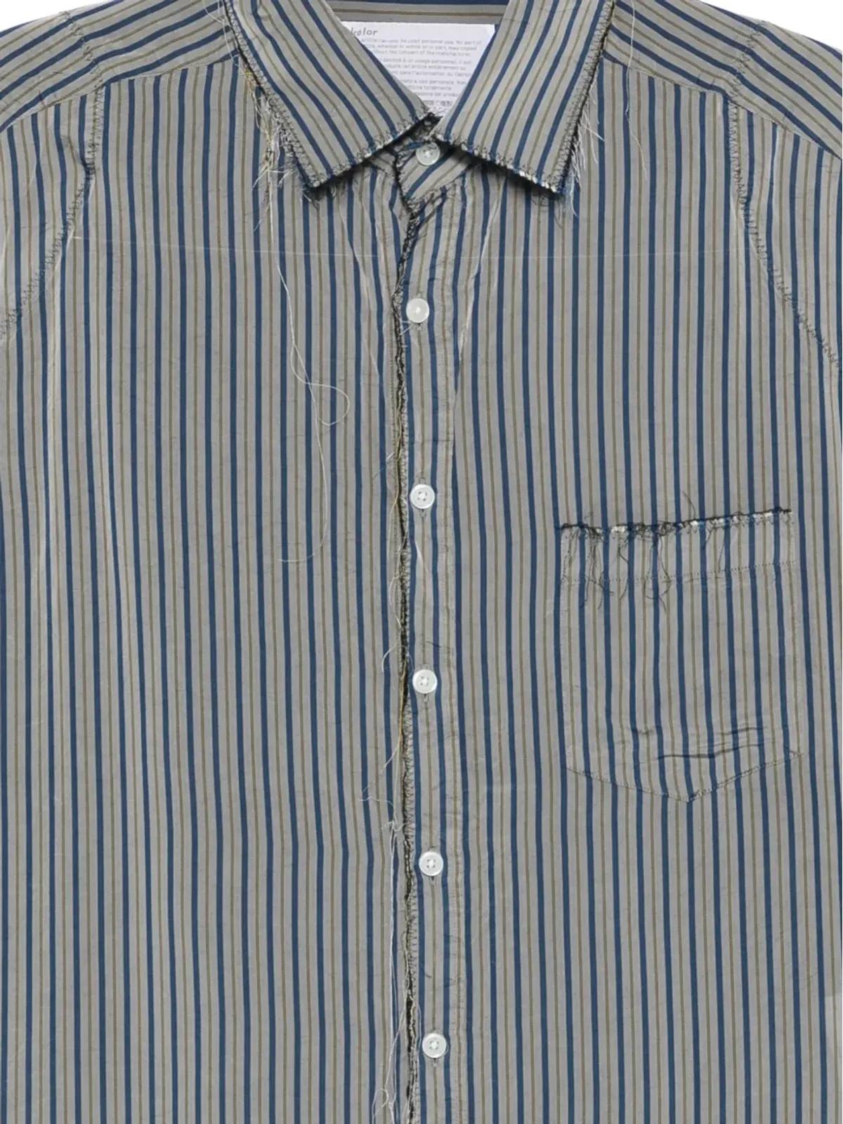 Kolor striped-pattern shirt - Grey - 画像3