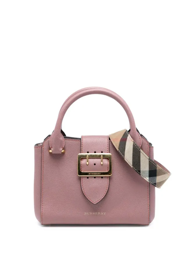 Burberry Pre-Owned Burberry Pre-Owned 小粒グレインレザー バックル付き トートサッチェル - ピンクの商品画像