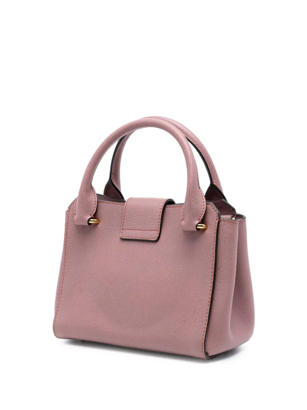 Burberry Pre-Owned 小粒グレインレザー バックル付き トートサッチェル - ピンク - 画像3