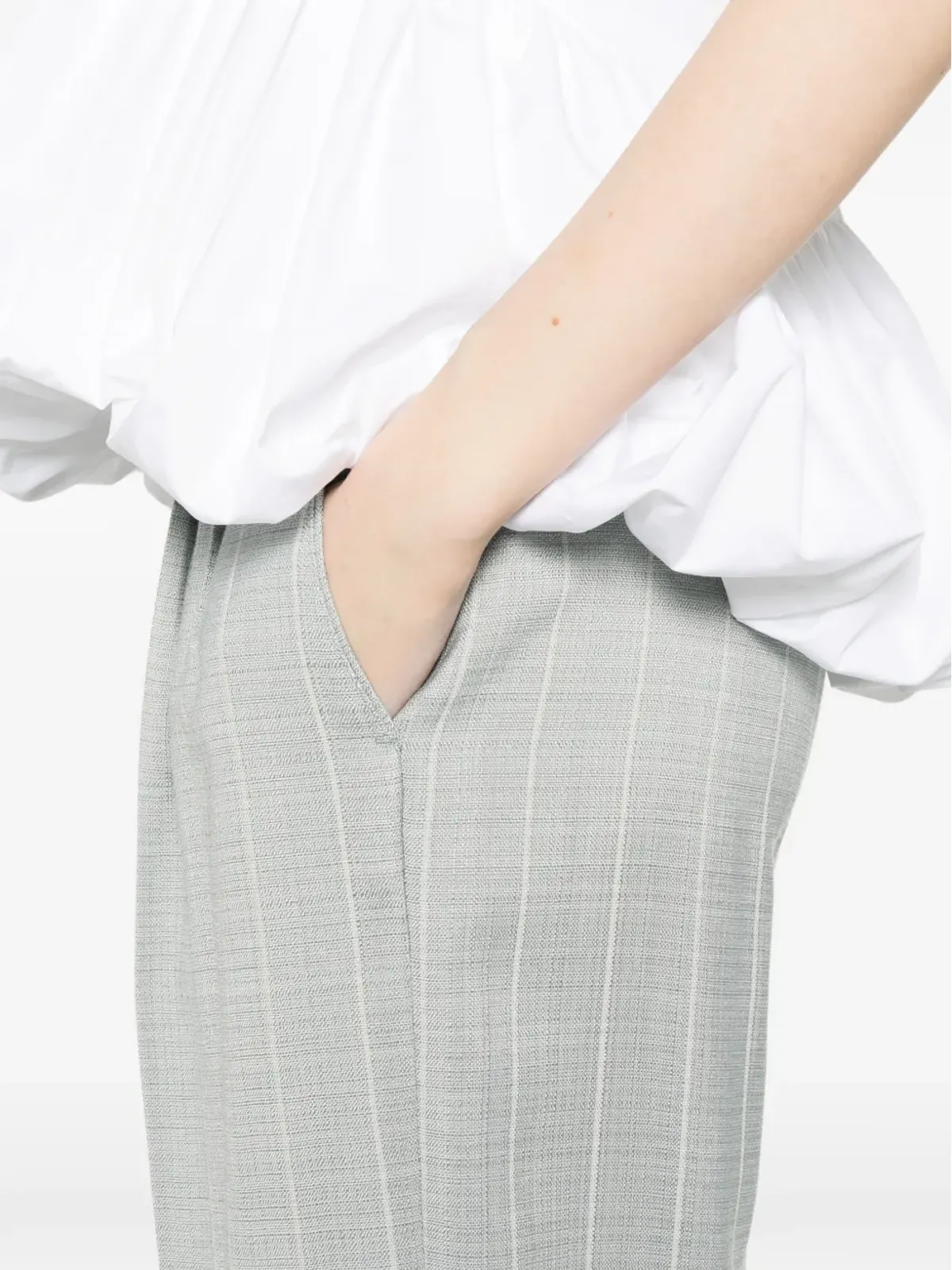 Blazé Milano ストライプ柄プリーツパンツ - 画像5