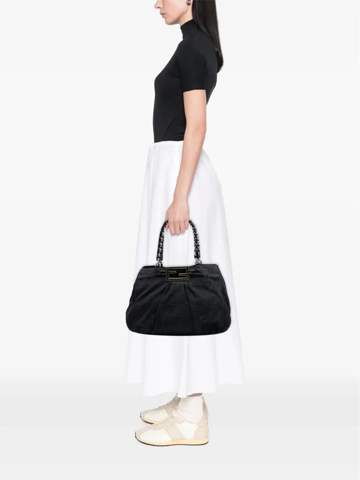 Fendi Pre-Owned Zucca Canvas Mia Tote ショルダーバッグ - ブラック - 画像2