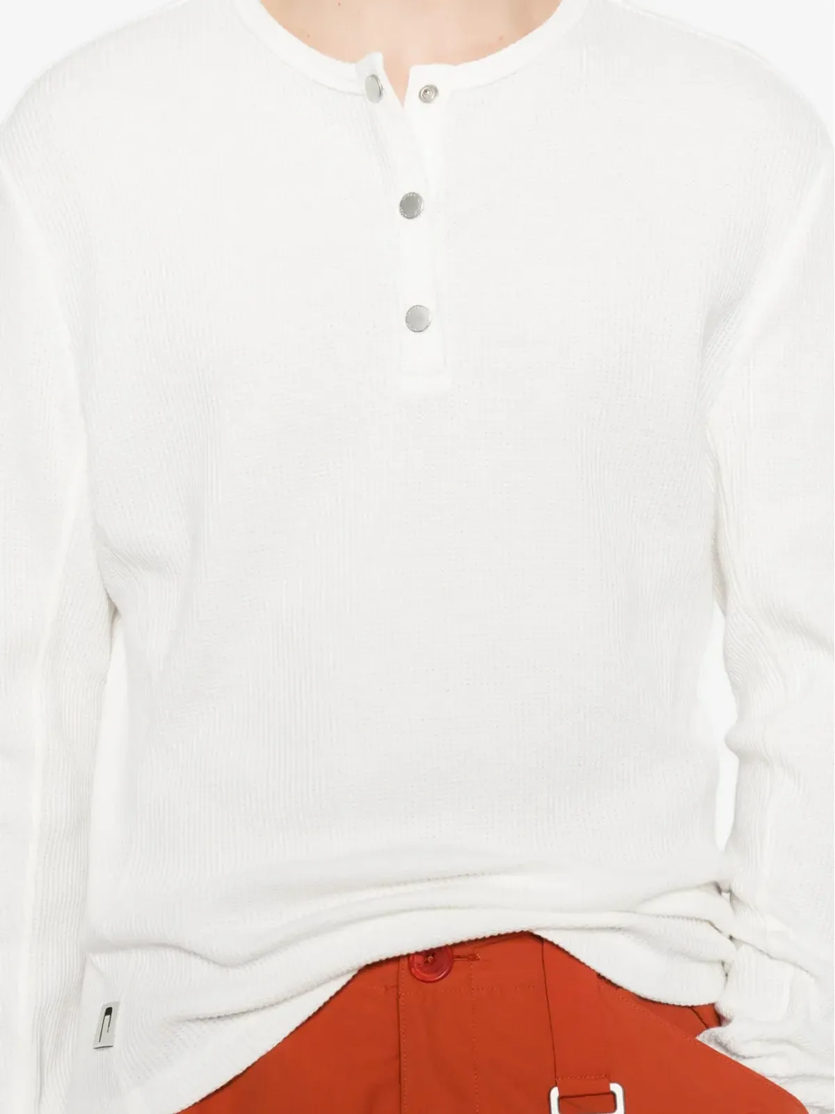 Carrer Lis Henley Classic ヘンリーネック ボタン付き長袖Tシャツ - 画像5