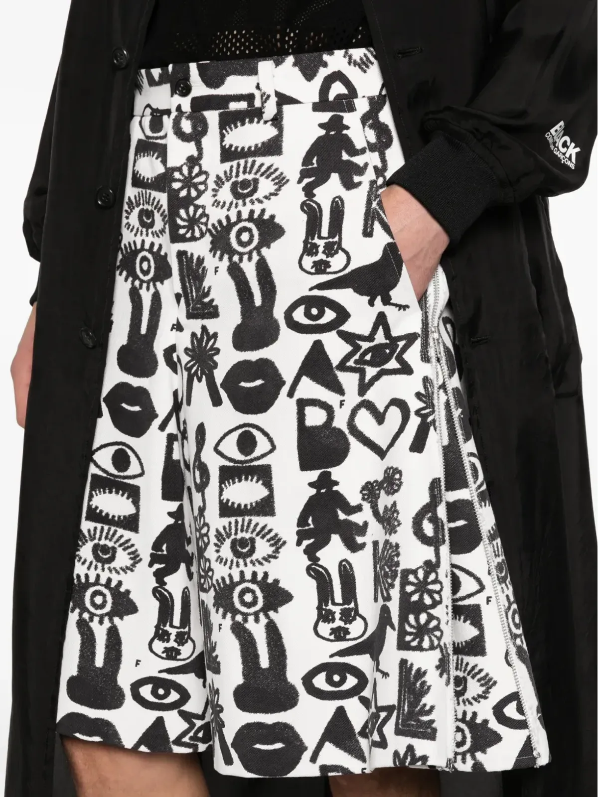 Comme Des Garçons Black 柄入りショーツ - 画像5