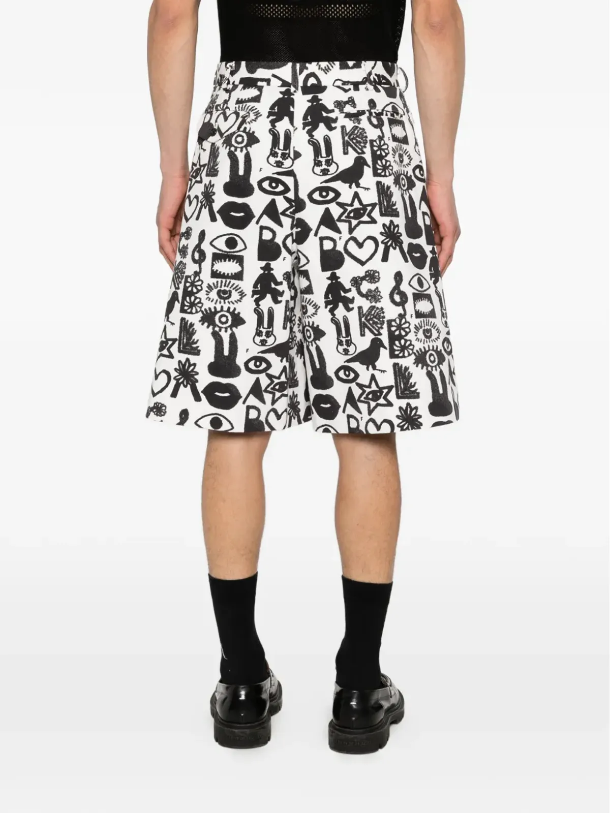 Comme Des Garçons Black 柄入りショーツ - 画像4